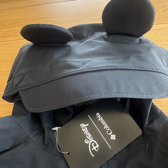 NWT Columbia Disney Mickey Mouse ears hooded kids black rain jacket sz 4T, S M L - Picture 3 of 5